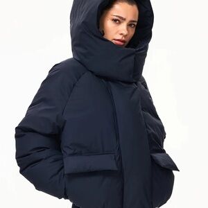 Women's Navy Puffer Jacket